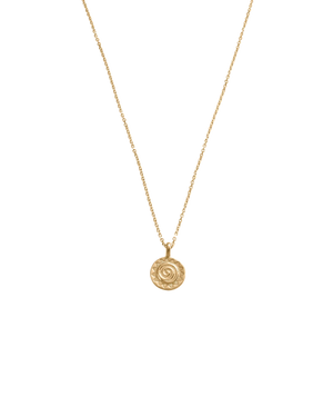 Kirstin ash solara coin necklace 18k gold vermeil front