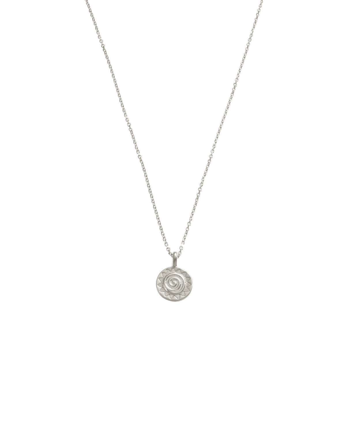 Kirstin ash solara coin necklace silver front