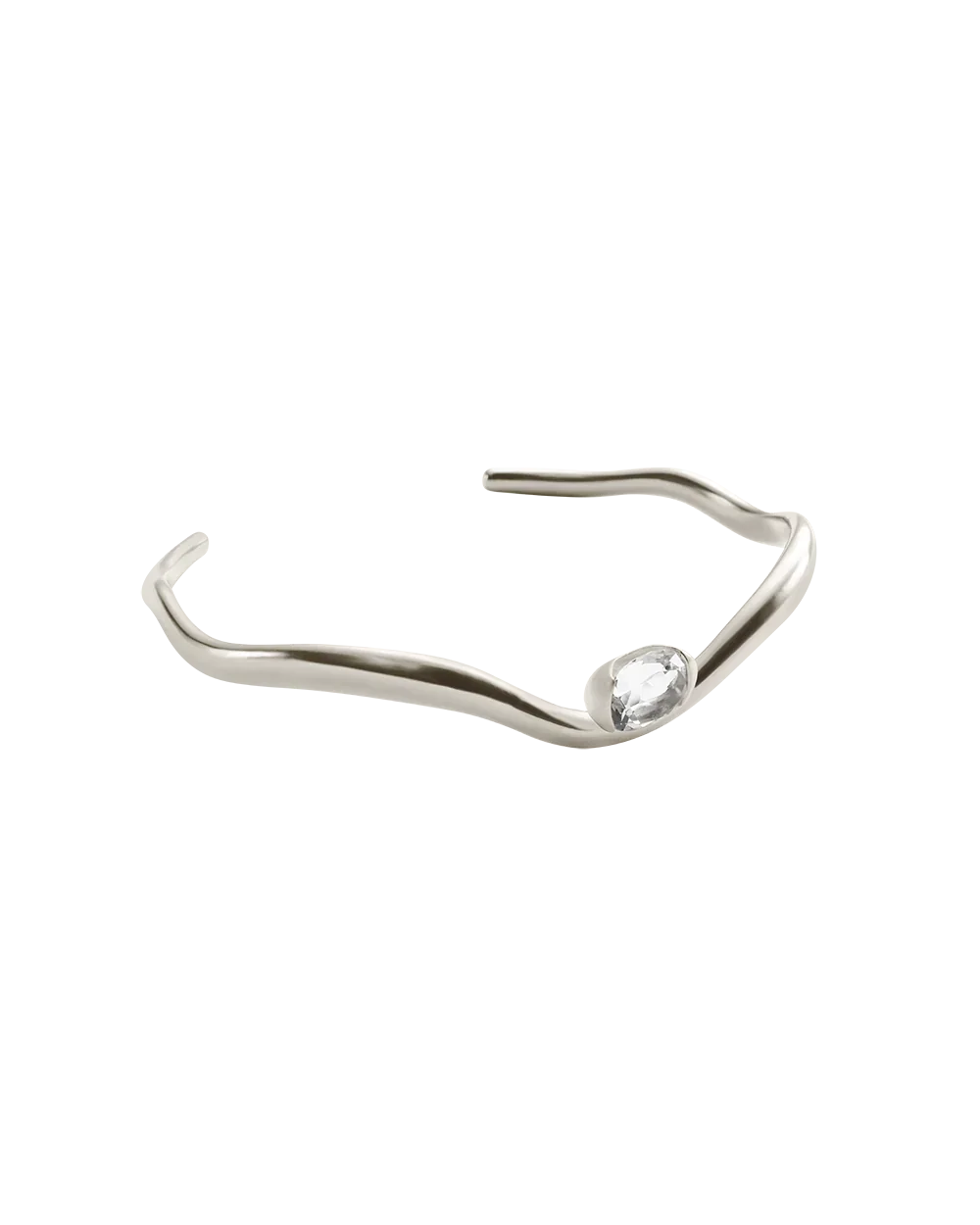 Kirstin ash unfold cuff rhodium plated front 2