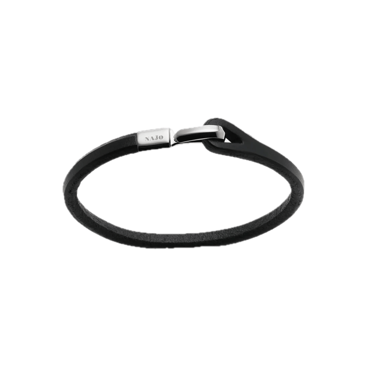 Najo Bracelets Black / 21cm Najo Kinship Men’s Leather and Steel Bracelet