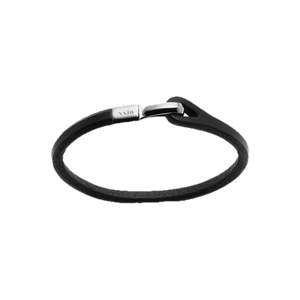 Najo Bracelets Black / 21cm Najo Kinship Men’s Leather and Steel Bracelet