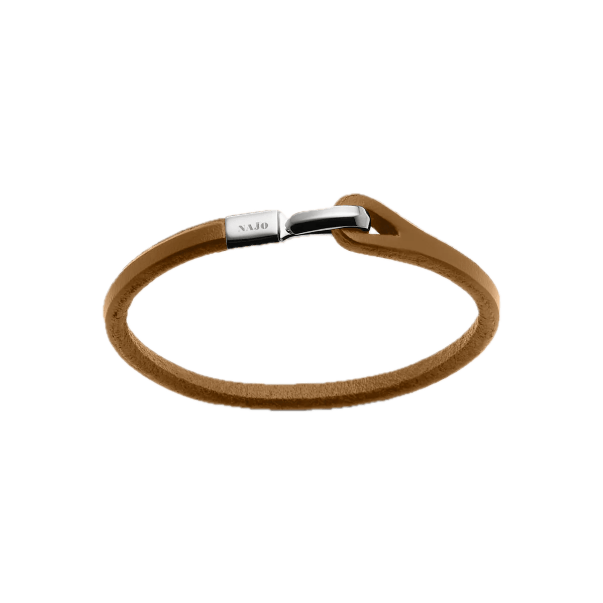 Najo Bracelets Tan / 21cm Najo Kinship Men’s Leather and Steel Bracelet