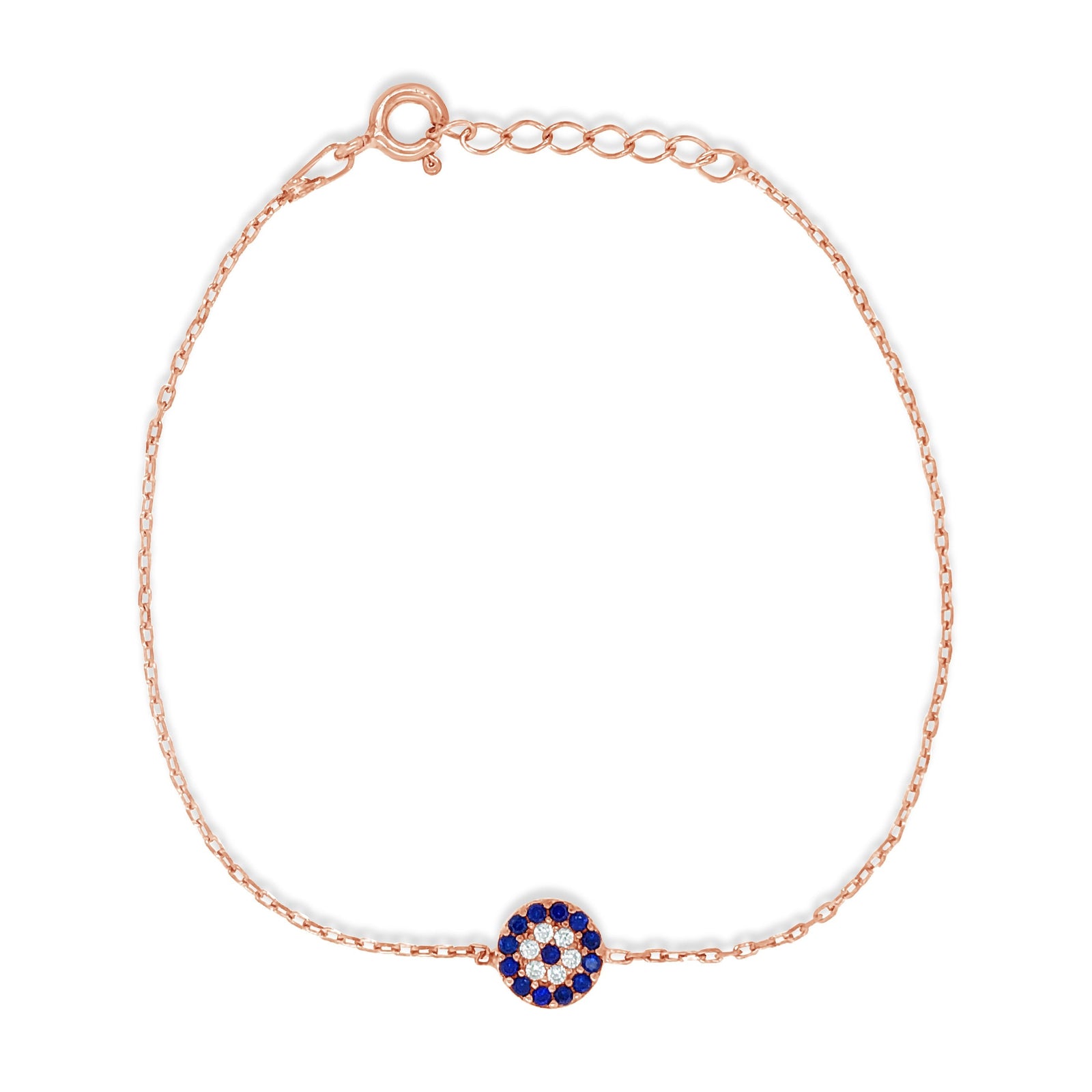 Duo Jewellery Bracelets Duo Jewellery Rose Gold Evil Eye Bracelet