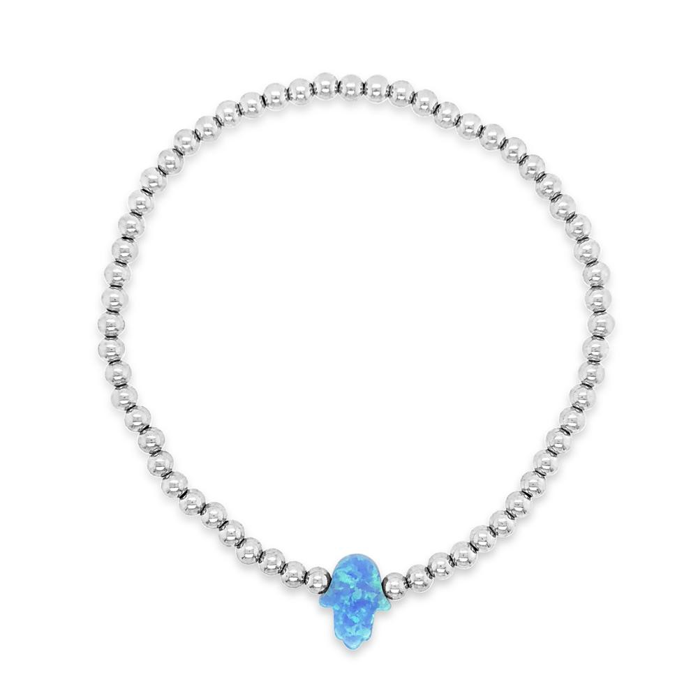 Duo Jewellery Bracelets Duo Silver Hamsa Opalite Bracelet