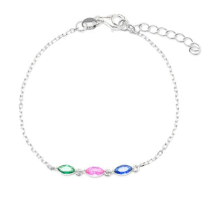 Duo Jewellery Bracelets Silver Duo Three Marquise Bracelet