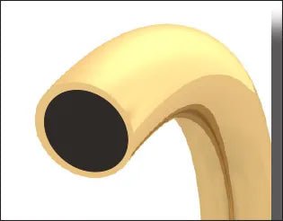 Duo Jewellery Bracelets Solid Gold Golf Tube Solid Gold Hollow Bangle