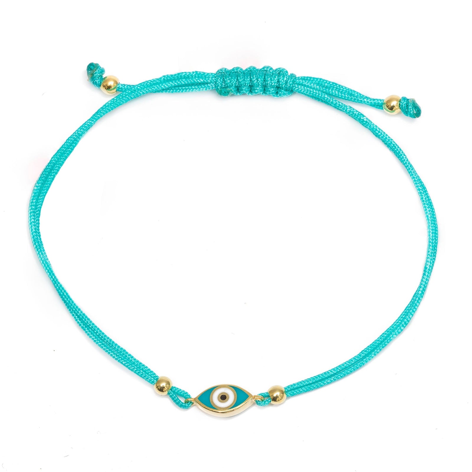 Duo Jewellery Bracelets Yellow Gold / Navy Rope Evil Eye Bracelet