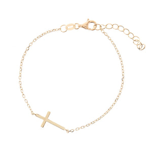 Duo Jewellery Bracelets YELLOW GOLD Duo Cross Bracelet