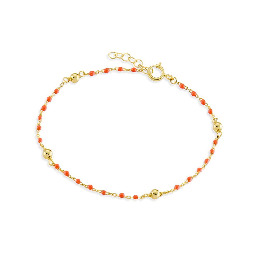 Duo Jewellery Bracelets Yellow Gold / Navy Lola Enamel Bracelet