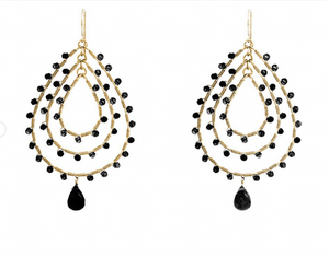 Duo Jewellery Earrings Black Spinel Duo Darcy Earrings