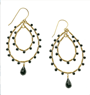 Duo Jewellery Earrings Black Spinel DUO MINI DARCY EARRINGS