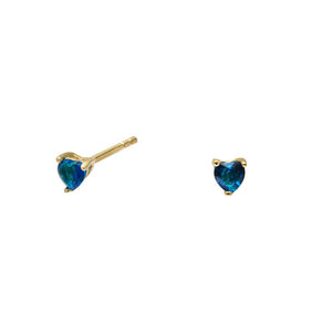Duo Jewellery Earrings Blue Duo heart stud earrings