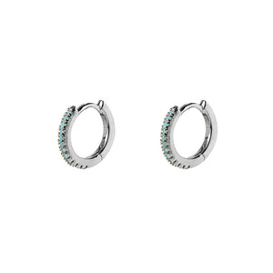 Duo Jewellery Earrings Duo Aqua stone huggies