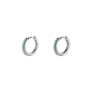 Duo Jewellery Earrings Duo Aqua stone huggies