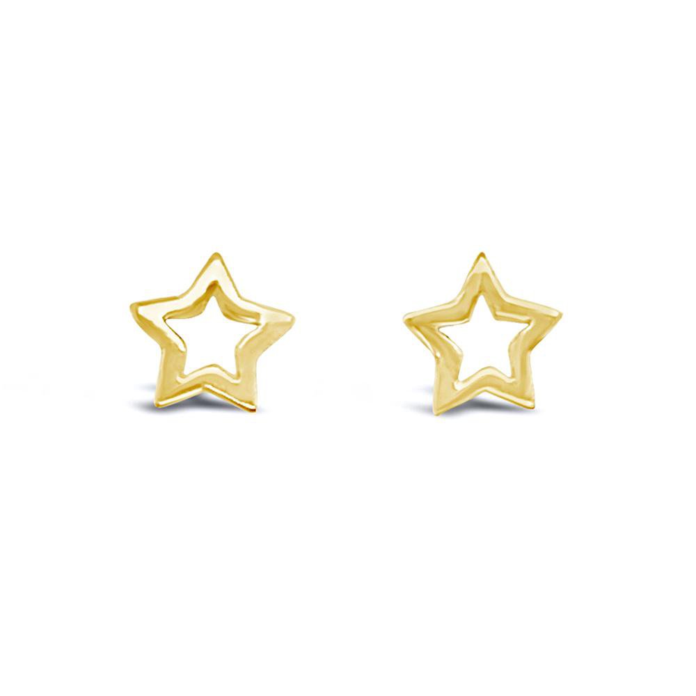 Duo Jewellery Earrings Duo cut out gold star earrings