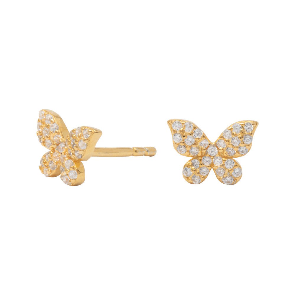 Duo Jewellery Earrings Duo cz butterfly stud earrings