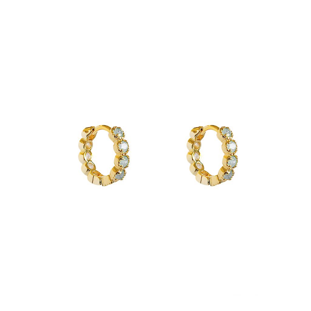 Duo Jewellery Earrings Duo ice green huggie earrings