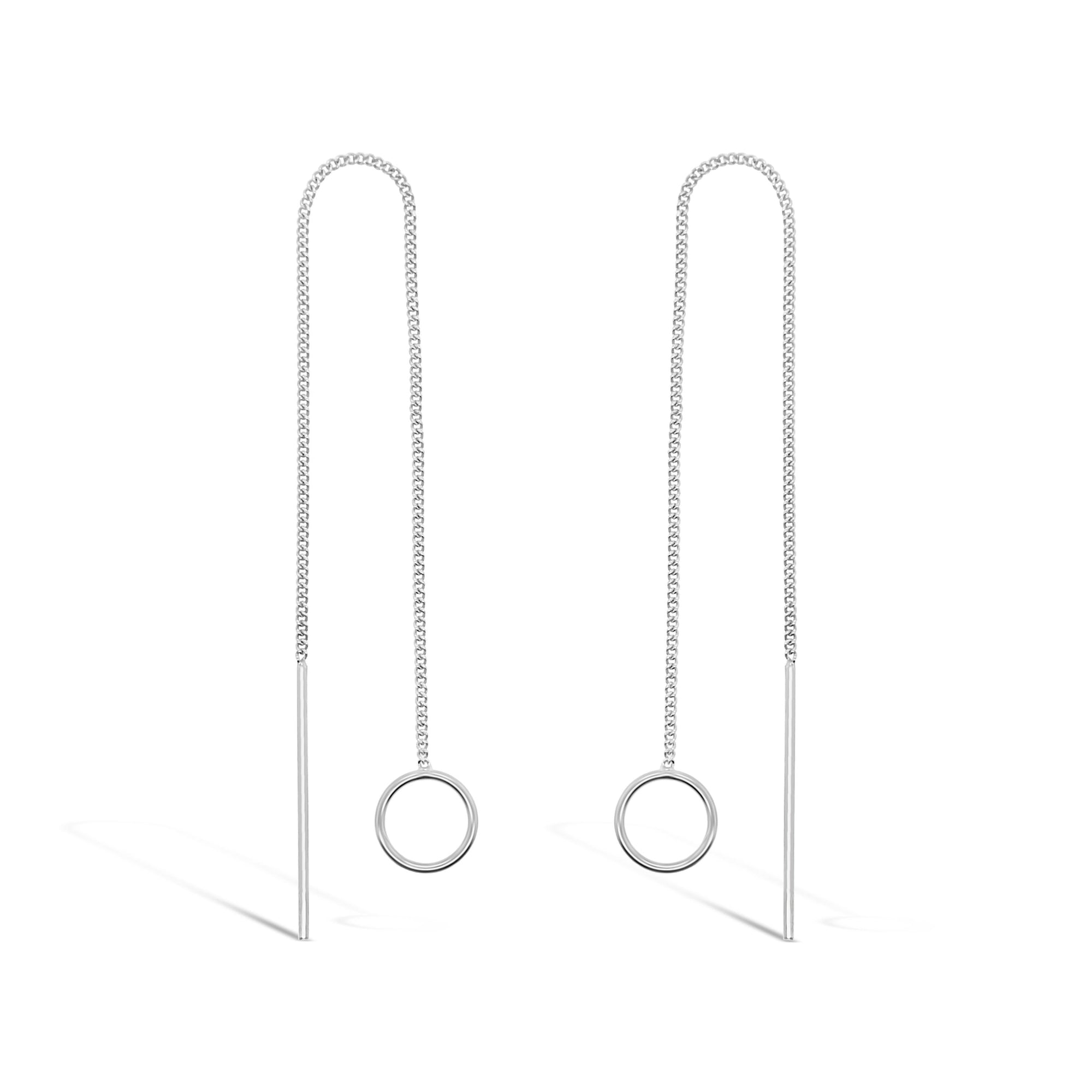 Duo Jewellery Earrings Duo small circle thread earrings