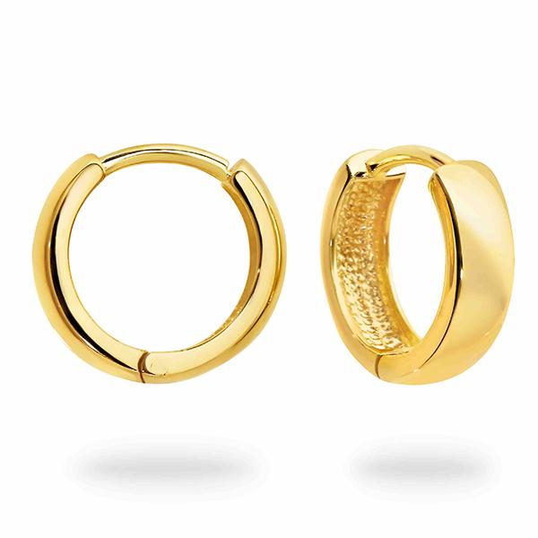Duo Jewellery Earrings Duo Solid 9ct Gold Sleeper Hoops (12.5mm)