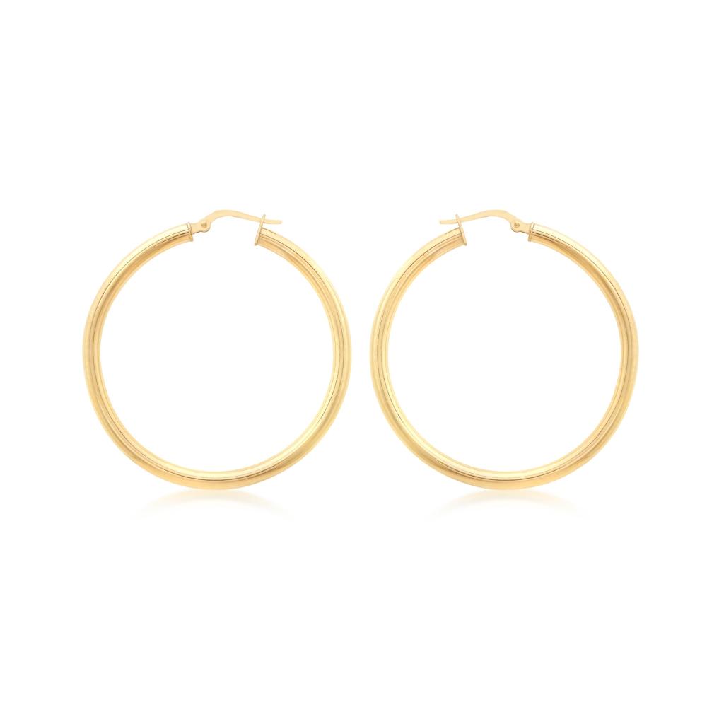 Duo Jewellery Earrings Duo Solid 9ct Yellow Gold Classic Hoops (20.40mm)