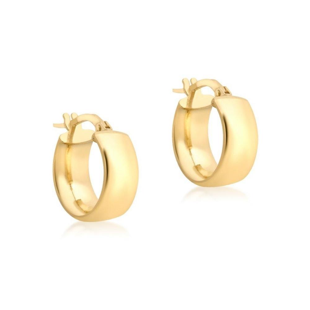 Duo Jewellery Earrings Duo Solid 9ct Yellow Gold Hoops (14mm)