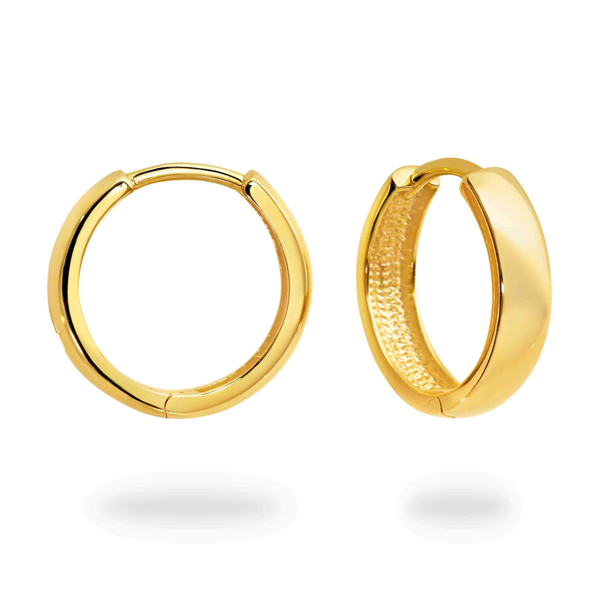 Duo Jewellery Earrings Duo Solid 9ct Yellow Gold Hoops (15.2mm)