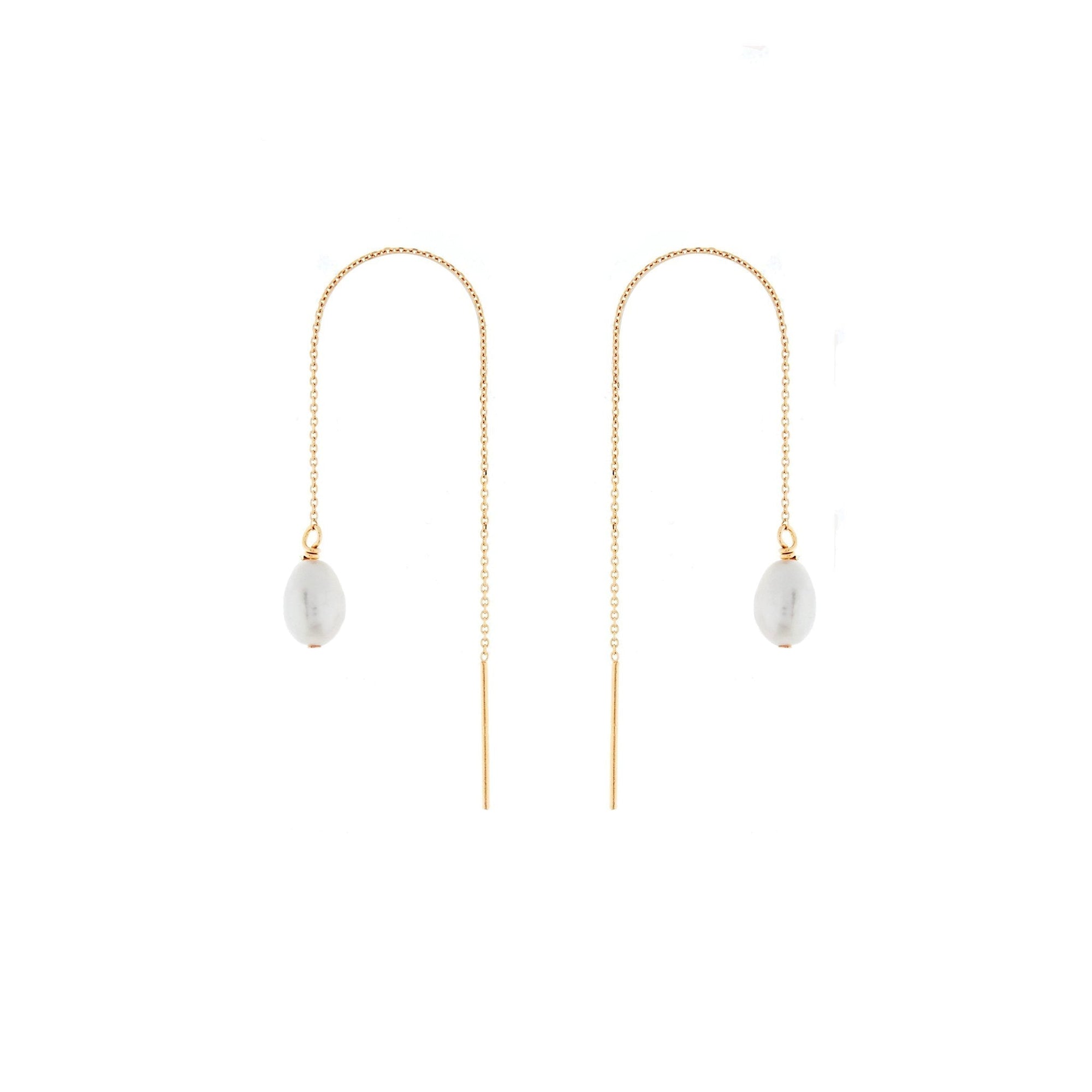 Duo Jewellery Earrings Duo thread pearl earrings