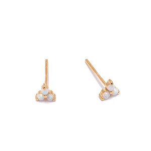 Duo Jewellery Earrings Duo Three Stone Stud Earrings