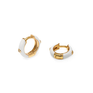 Duo Jewellery Earrings Duo Mini enamel huggie earrings