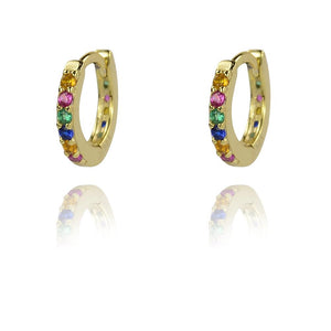 Duo Jewellery Earrings Rainbow / Yellow Gold DUO XTRA SMALL HUGGIE EARRINGS