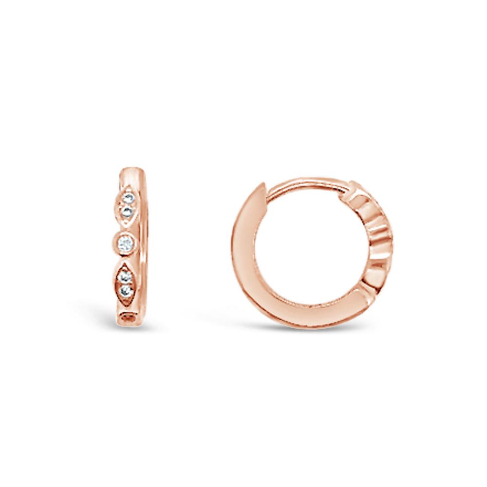 Duo Jewellery Earrings Rose Gold Duo detailed xsmall hoop Earrings
