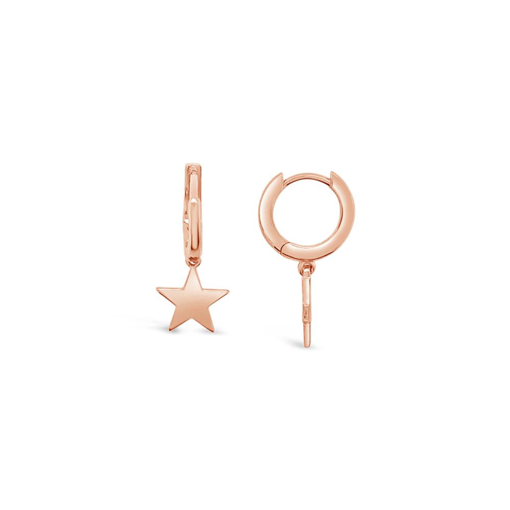 Duo Jewellery Earrings Rose Gold Duo start huggie earrings