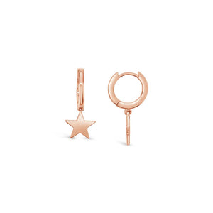 Duo Jewellery Earrings Rose Gold Duo start huggie earrings