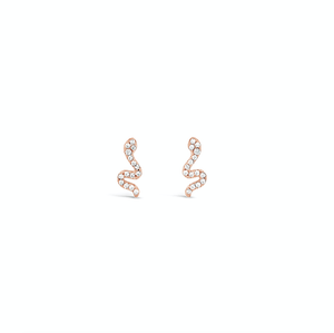 Duo Jewellery Earrings Rose Gold Duo Xsmall snake stud