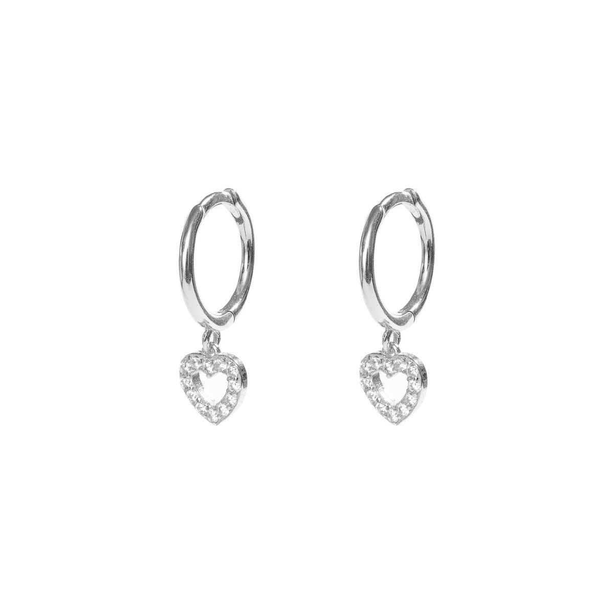 Duo Jewellery Earrings Silver Amour Hoop Earrings