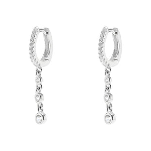 Duo Jewellery Earrings Silver Duo Cascade Stone Earrings