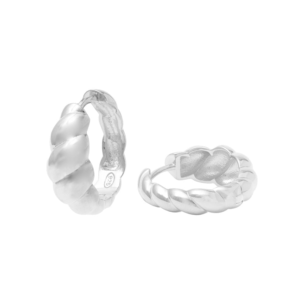 Duo Jewellery Earrings Silver Duo Detailed hoop earrings