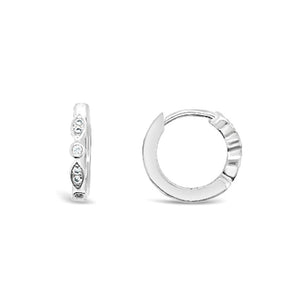 Duo Jewellery Earrings Silver Duo detailed xsmall hoop Earrings