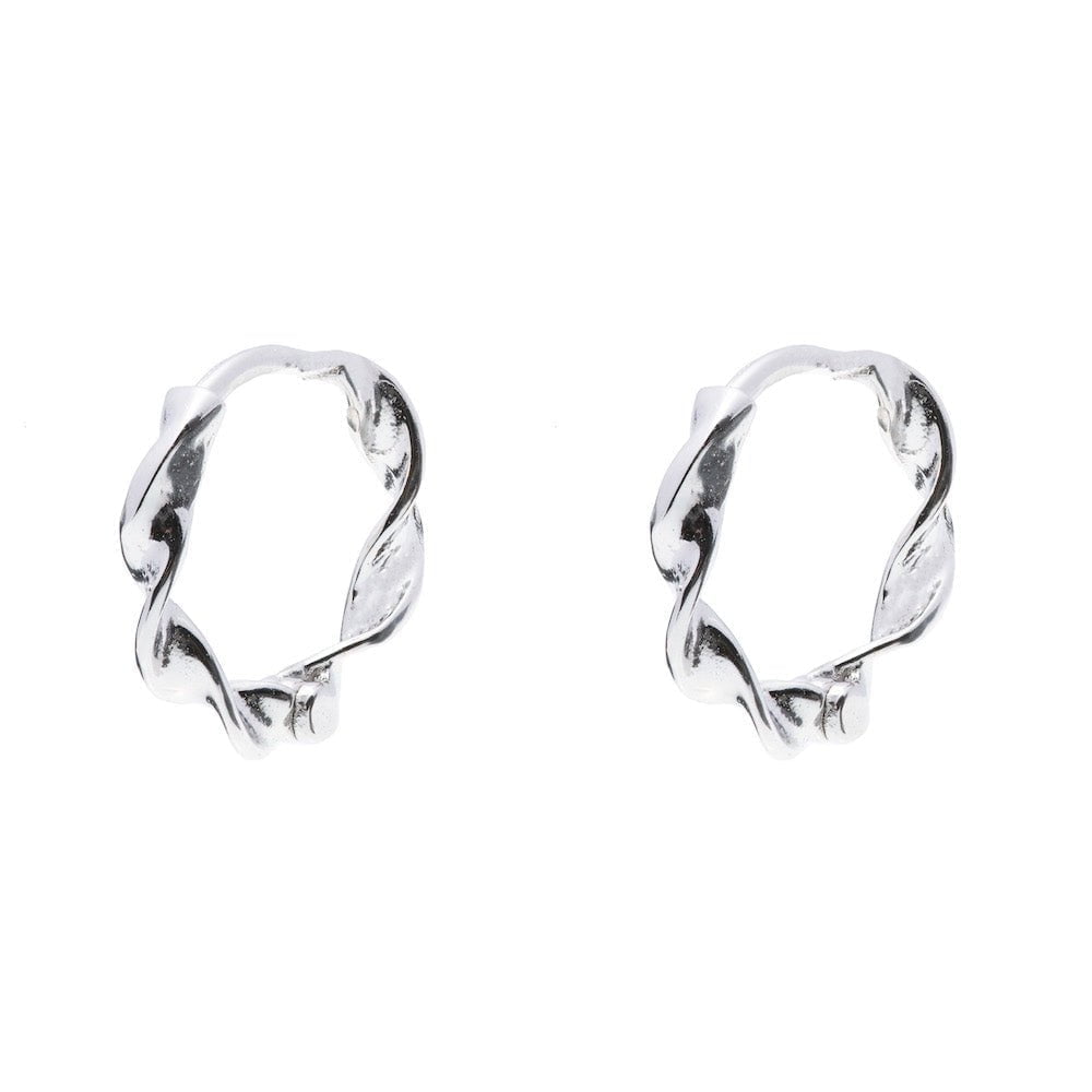 Duo Jewellery Earrings Yellow Gold Duo Grace Twisted Hoop Earrings