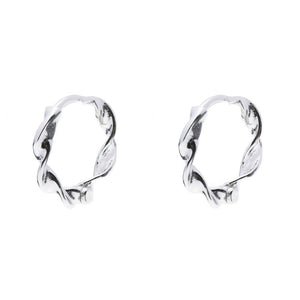Duo Jewellery Earrings Silver Duo Grace Twisted Hoop Earrings