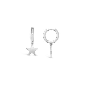 Duo Jewellery Earrings Silver Duo start huggie earrings