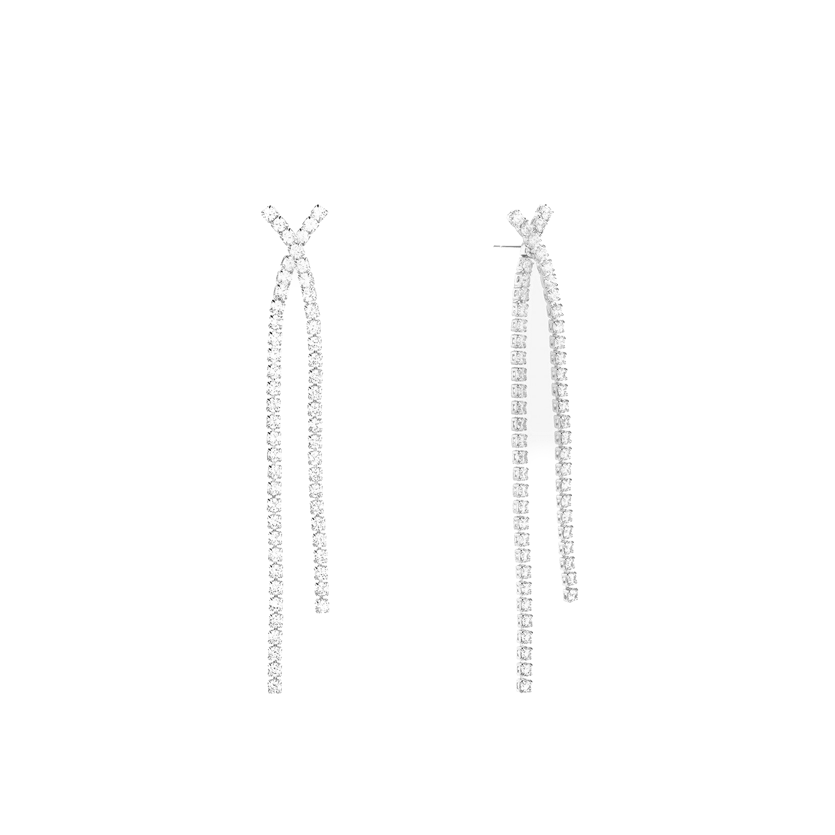 Duo Jewellery Earrings Silver Kris Kross Earrings