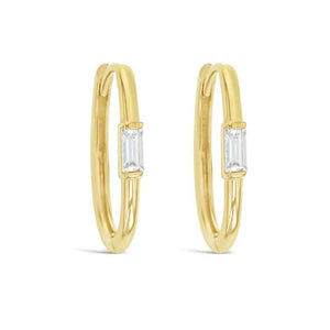 Duo Jewellery Earrings Solid Gold / Cubic Luxury Paper Clip Earrings