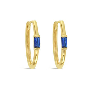 Duo Jewellery Earrings Solid Gold / Sapphire Luxury Paper Clip Earrings