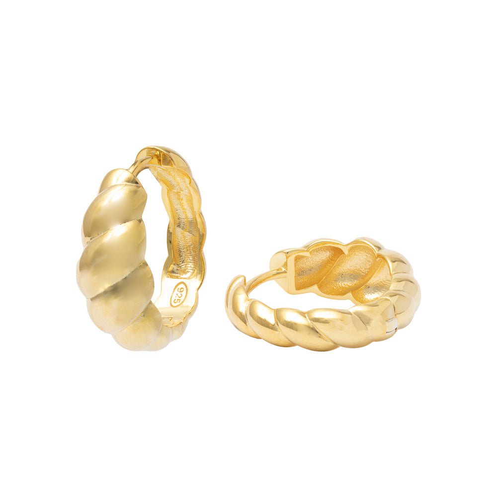Duo Jewellery Earrings Yellow Gold Duo Detailed hoop earrings