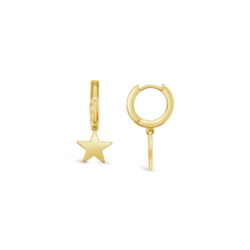 Duo Jewellery Earrings Yellow Gold Duo start huggie earrings