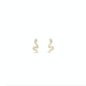 Duo Jewellery Earrings Yellow Gold Duo Xsmall snake stud