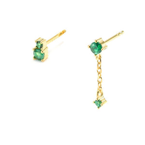 Duo Jewellery Earrings Yellow Gold / Green Duo Mix And Match Earrings