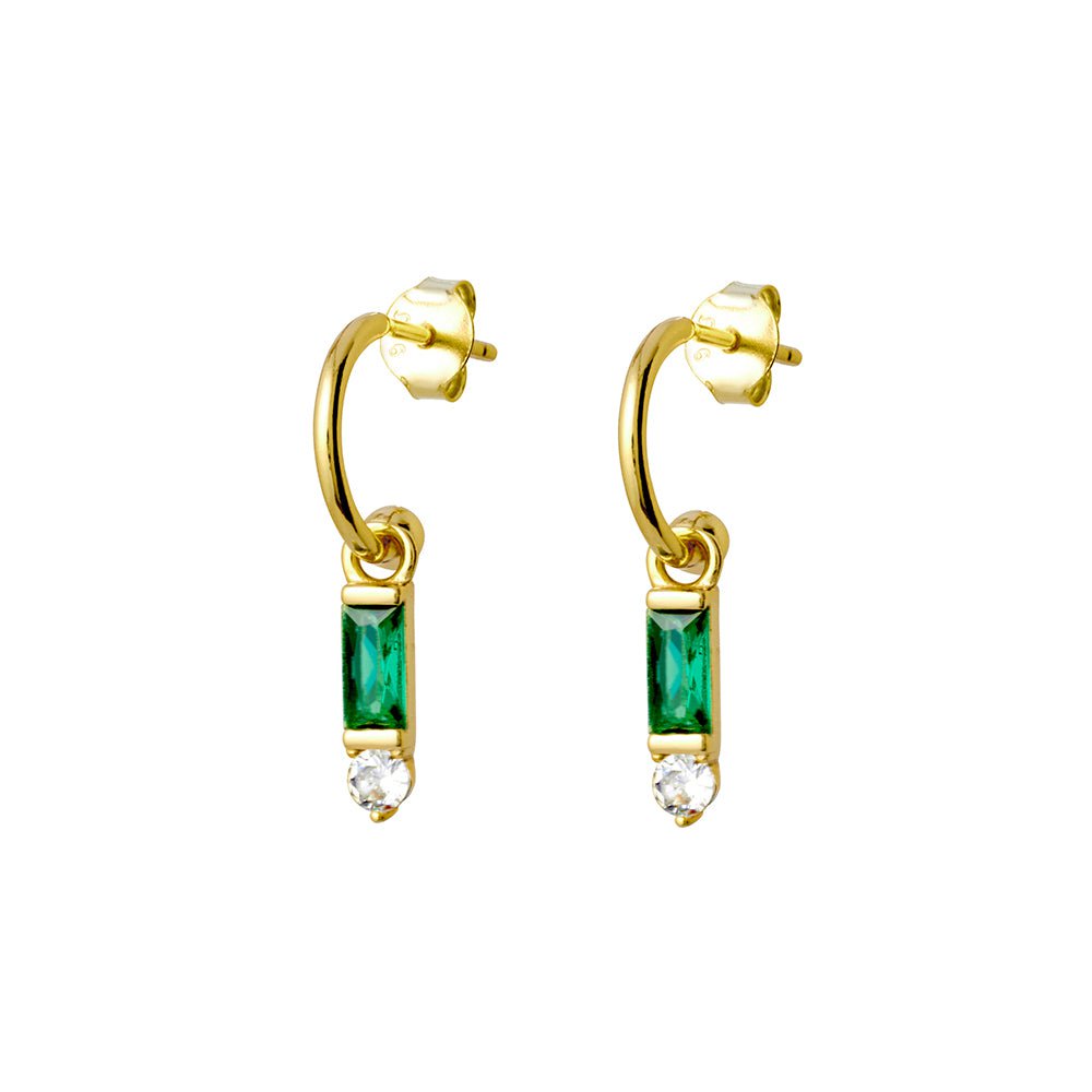 Duo Jewellery Earrings Yellow Gold Tamara Deco Drop Earrings