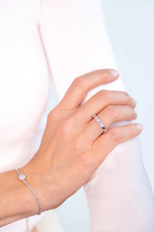 Duo Jewellery Leanne Baguette Clear Ring